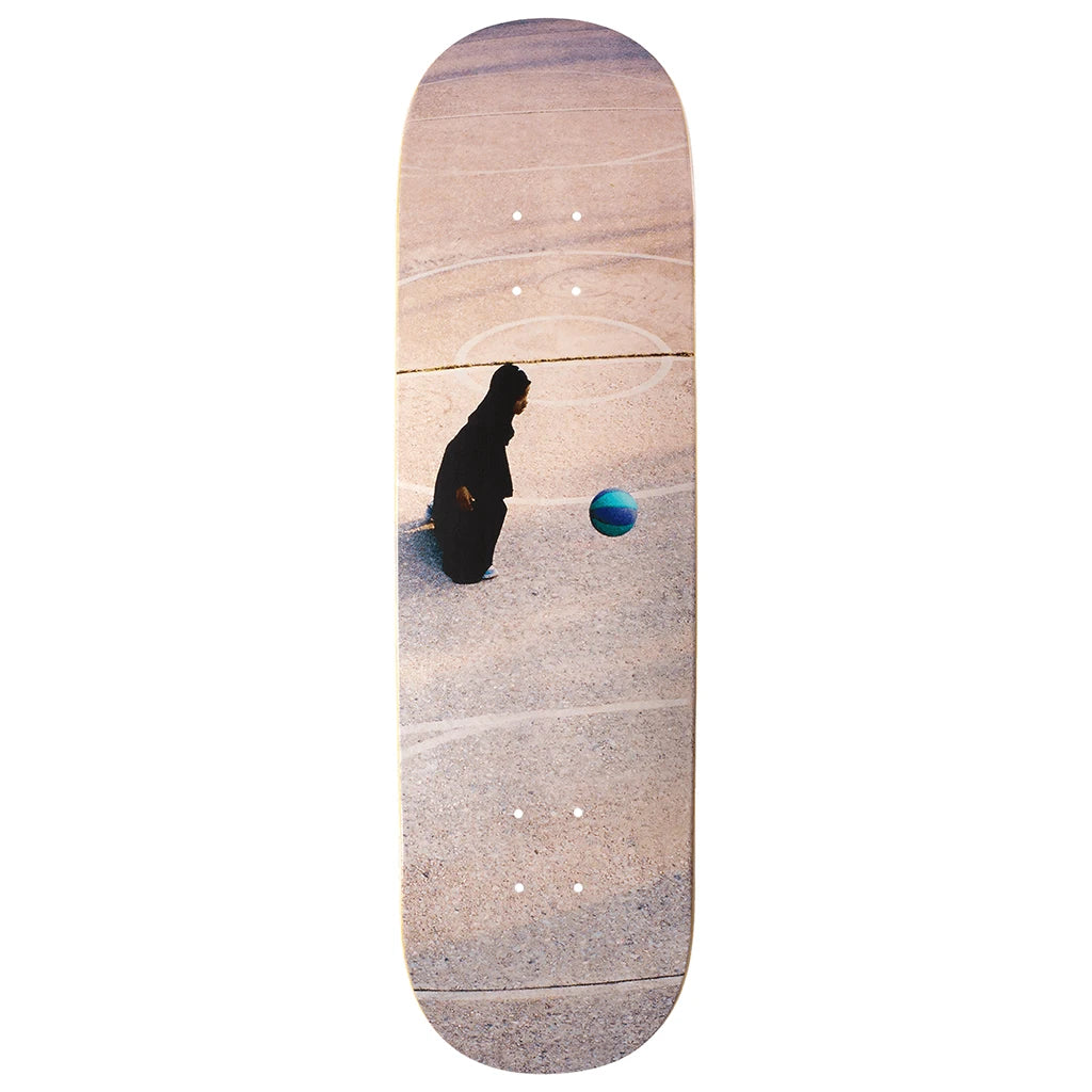 Custom Skateboard Deck with Ergonomic Design for Comfort-Violet Skateboards Kader Girl In Khumar Playing Basketball Deck 8.25