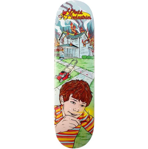 Custom Skateboard Deck with Non-Slip Grip for Stability-World Industries Kevin Klemme House Fire Skateboard Deck 9.0"