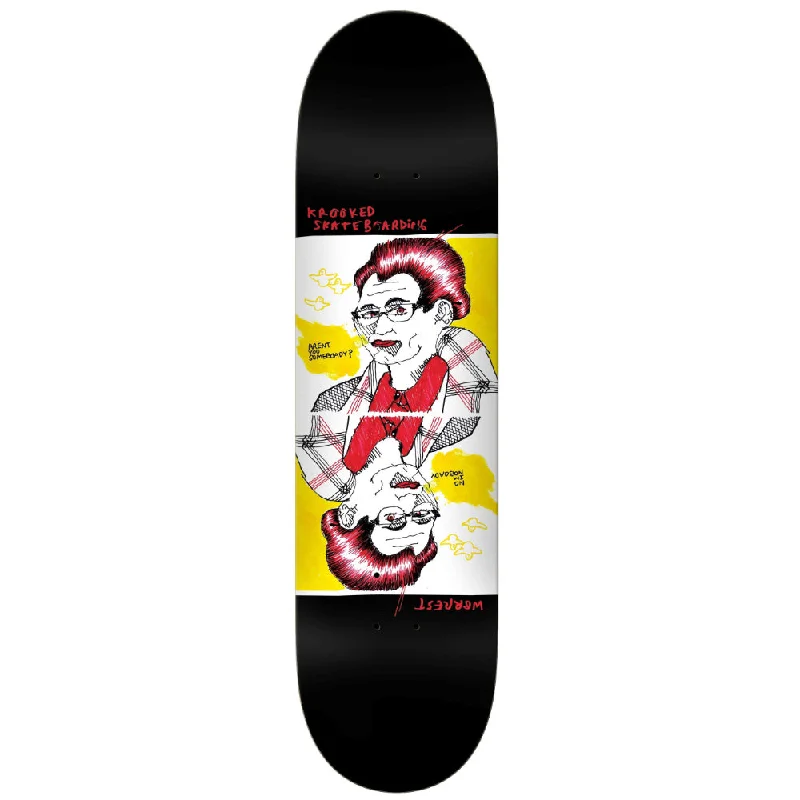 Custom Skateboard Deck with Clean and Simple Graphic Design-Krooked Worrest Somebody Twintail Slick 8.3 - Skateboard Deck