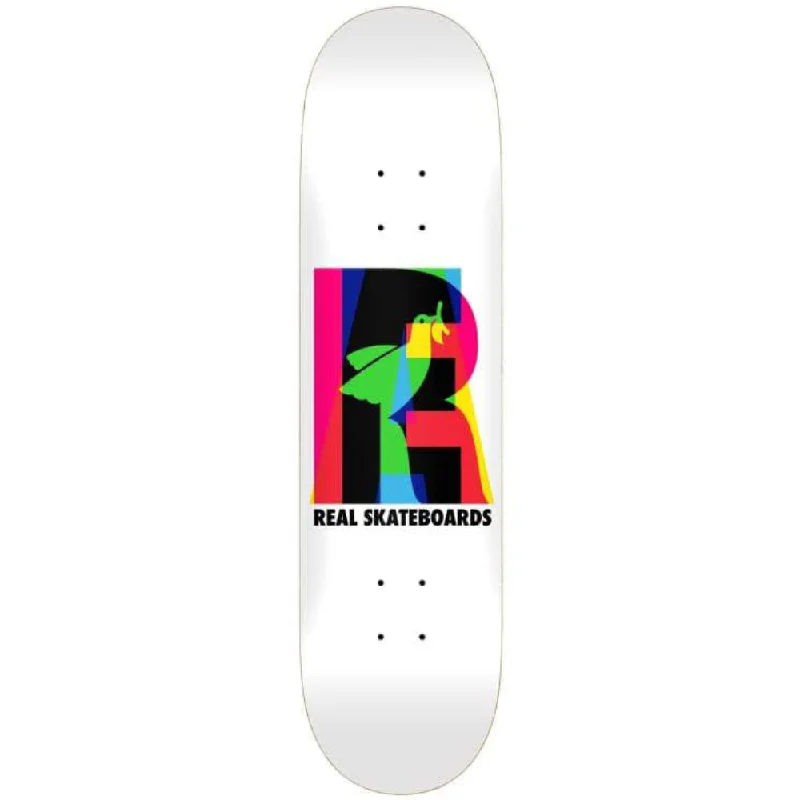 Custom Skateboard Deck with Extra-Supportive Design for Landings-Real The Eclipsing Series Team White 7.68 - Skateboard Deck