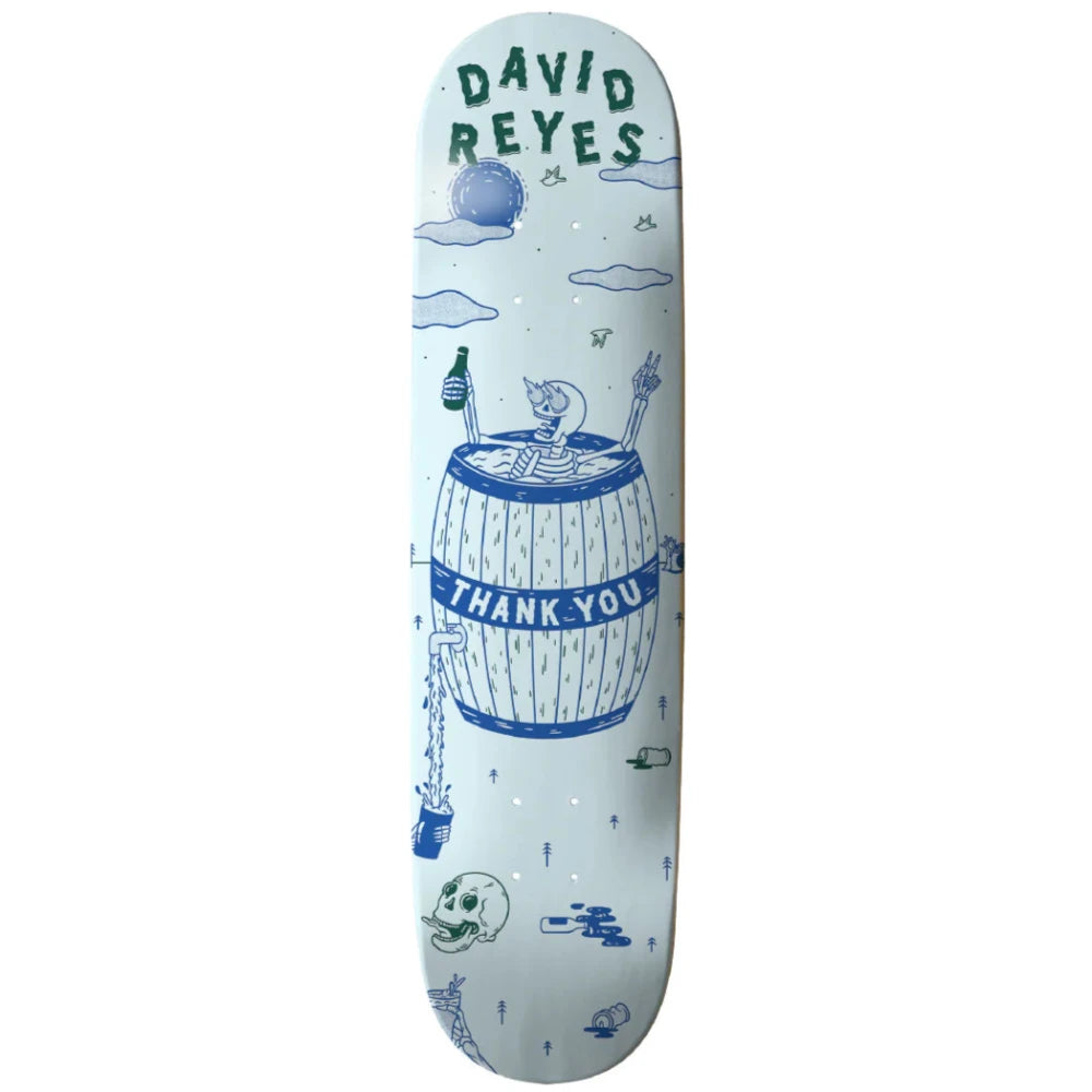 Custom Skateboard Deck with Enhanced Resilience-Thank You David Reyes Barreled 8.0 - Skateboard Deck