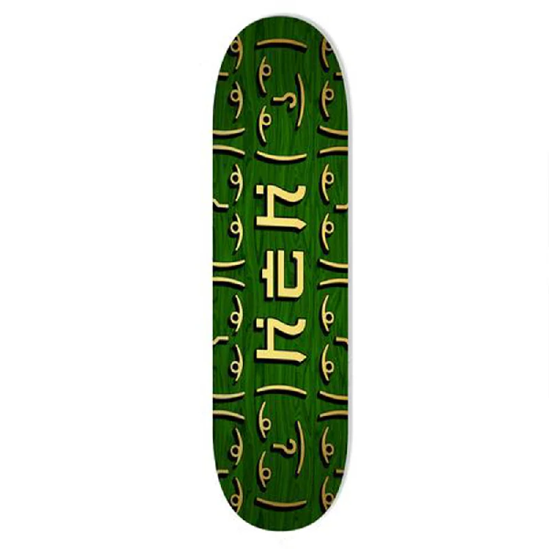 Custom Skateboard Deck for Flawless Rail Grinds-HEH OG Gold Logo Green Top / Bottom - Skateboard Deck