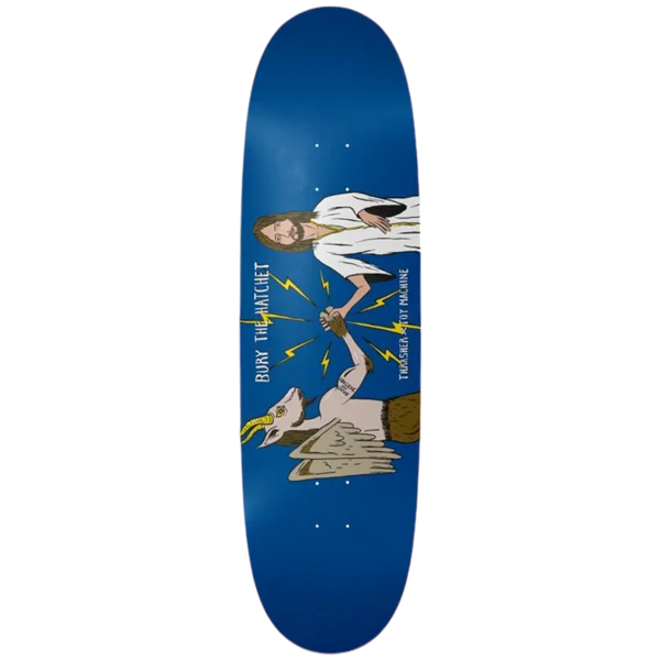 Custom Skateboard Deck for Stability in Skateparks-Toy Machine - Thrasher Bury The Hatchet 8.8" Egg Shape Skateboard Deck