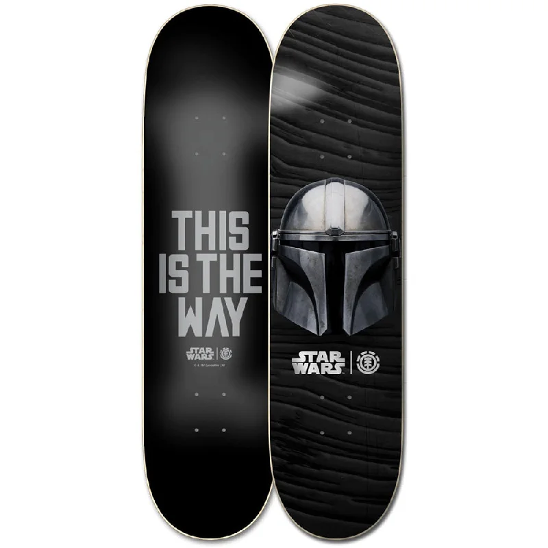 Custom Skateboard Deck with Smooth Ride on Rough Terrain-Element X Star Wars The Mandalorian Beskar 8.0 - Skateboard Deck