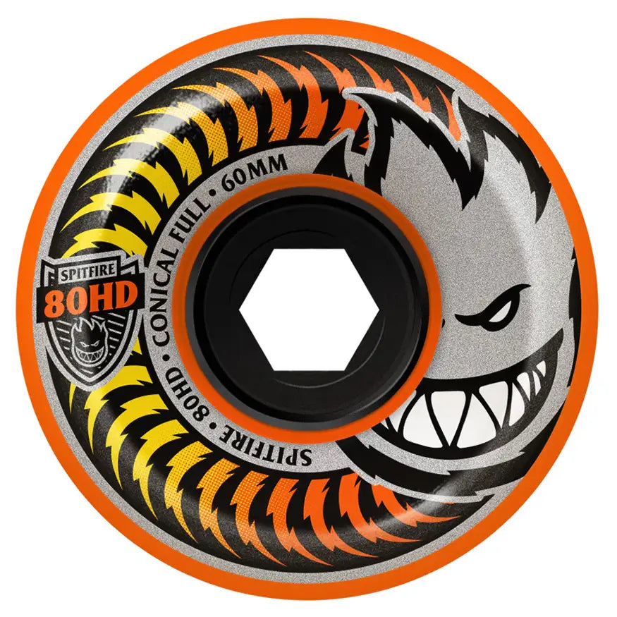 Custom Skateboard Wheels for Ultimate High-Speed Performance-Spitfire 80HD Fade Orange Conical Full Skateboard Wheels