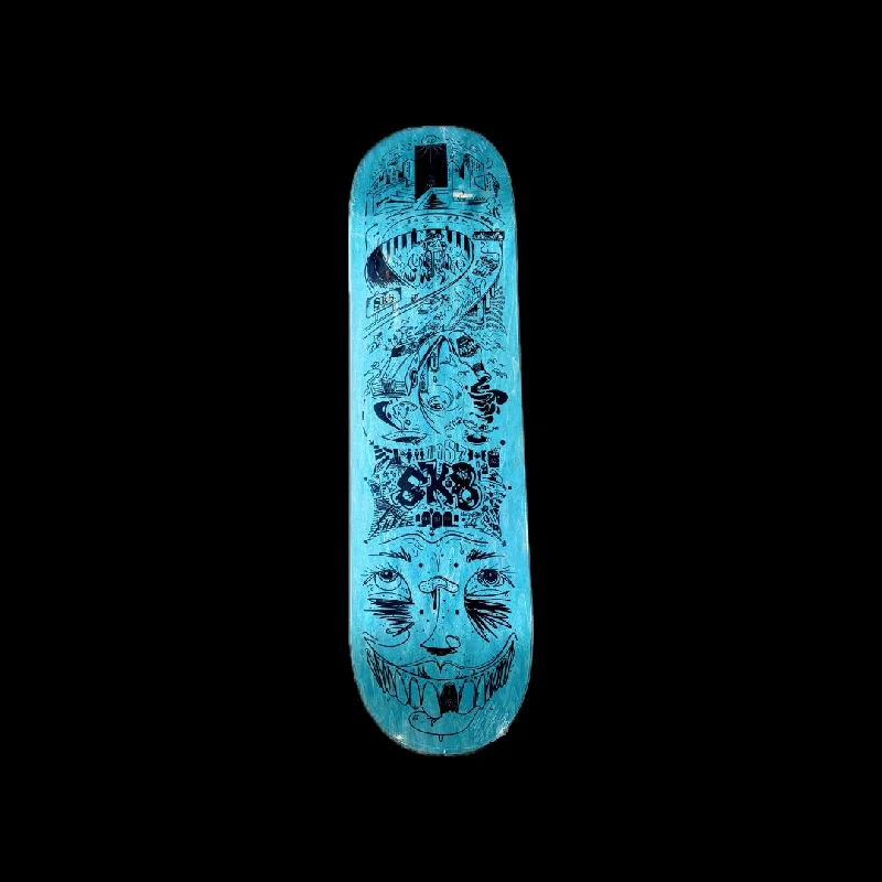 Custom Skateboard Deck with Extra Control-Sk8 Skates Crazy Bills Deck