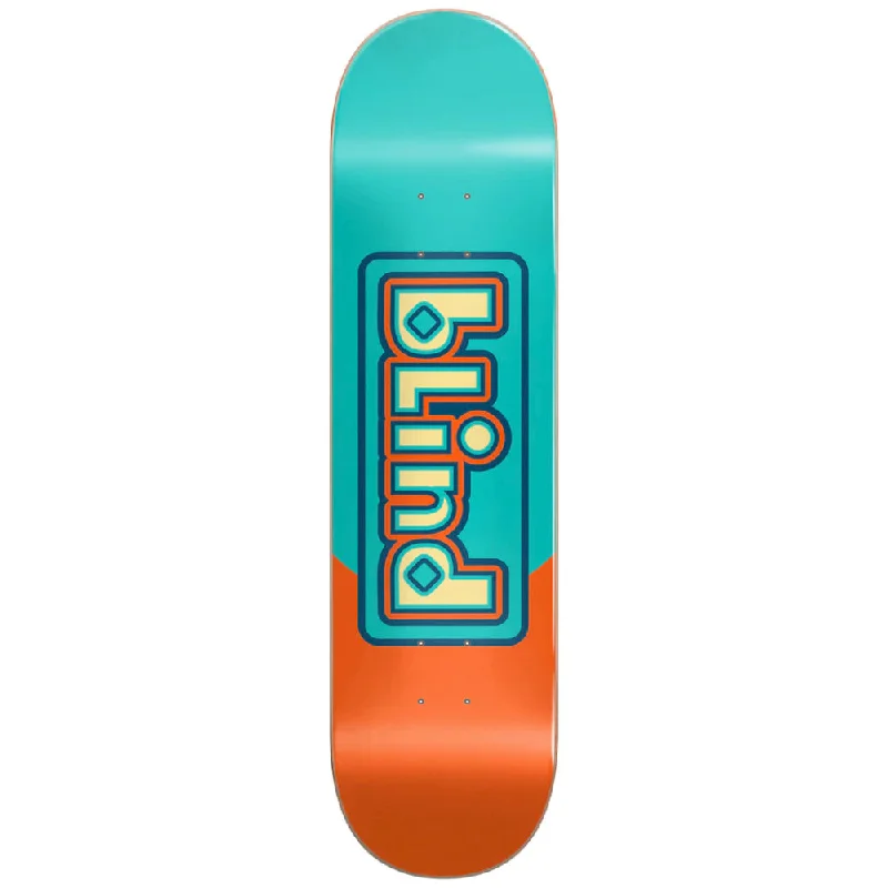 Custom Skateboard Deck with High-Traction Grip-Blind Ringer RHM Red Teal 8.0 - Skateboard Deck