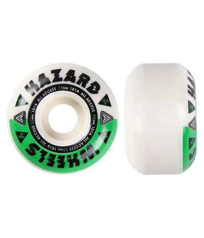 Custom Skateboard Wheels for Performance and Speed Combined-HAZARD CP RADIAL MELT - WHT/GRN