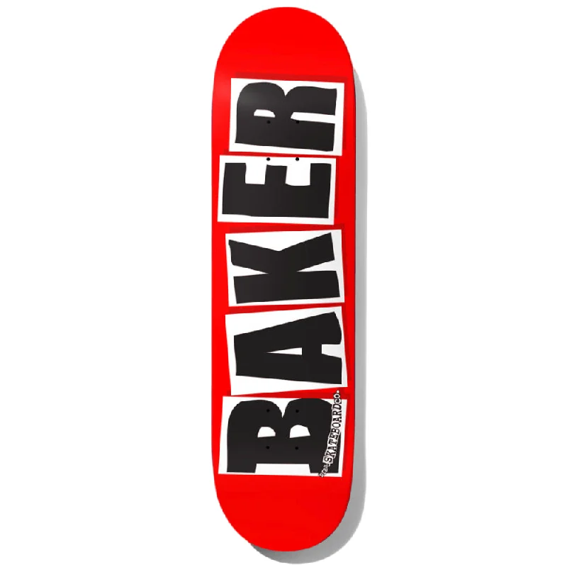 Custom Skateboard Deck for Freestyle Tricks-Baker Brand Logo Black Red 8.38 - Skateboard Deck