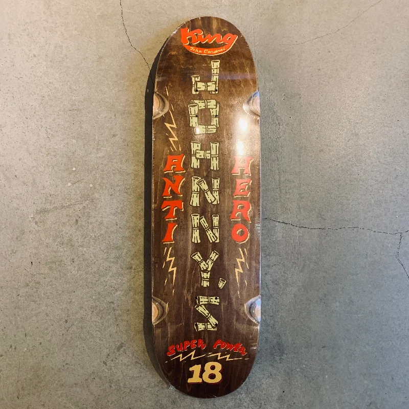 Custom Skateboard Deck for Enhanced Sliding Power-[ANTIHERO] CARDIEL SUPER POWERED    (WHEEL WELLS) - 9.18" x 32.62"