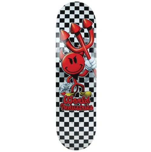 Custom Skateboard Deck for Riders Seeking Greater Pop-World Industries Checkered Devilmen Skateboard Deck 8.5"