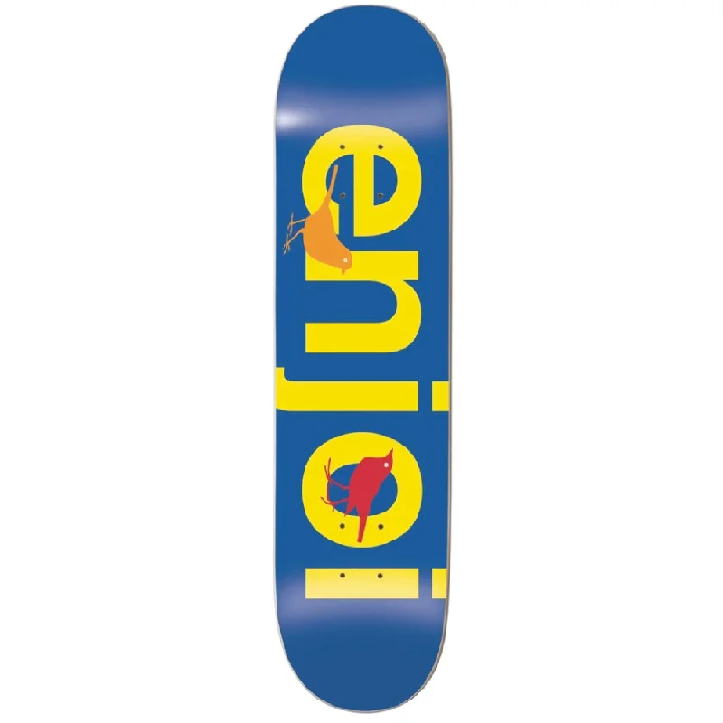 Custom Skateboard Deck for Smooth Tricks and Jumps-Enjoi Bird Watcher HYB Blue 8.0 - Skateboard Deck