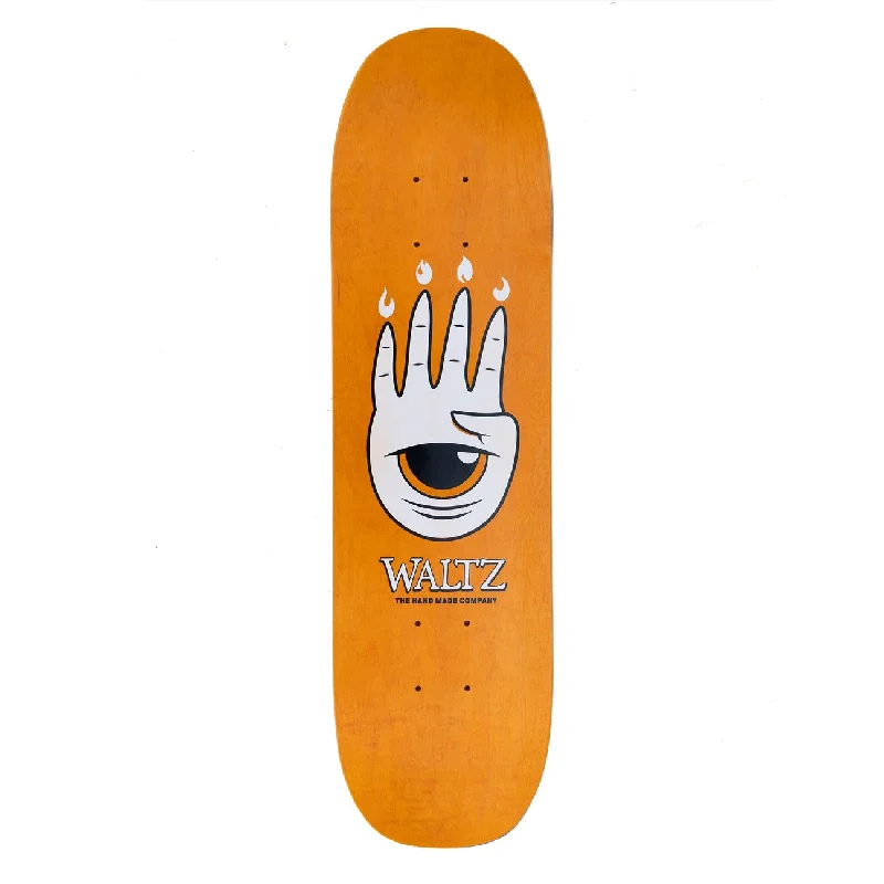 Custom Skateboard Deck with Full-Wrap Grip Tape-WALTZ SKATEBOARDS The Bixby Mini - 7.4" Freestyle Skateboard Deck ORANGE