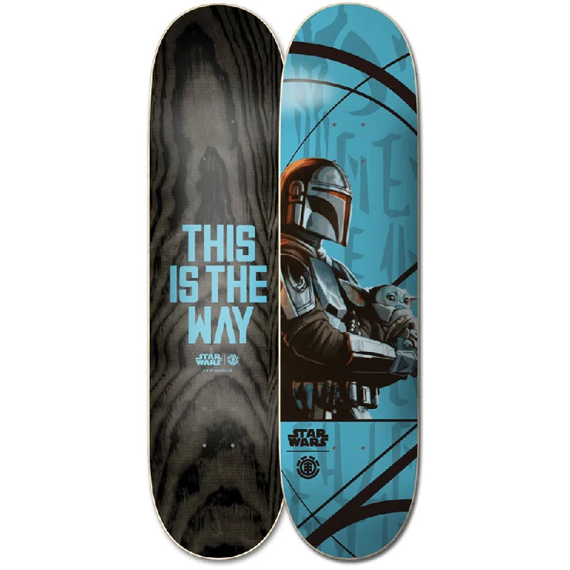 Custom Skateboard Deck for Aggressive Street Tricks-Element X Star Wars The Mandalorian Mando Child 8.0 - Skateboard Deck