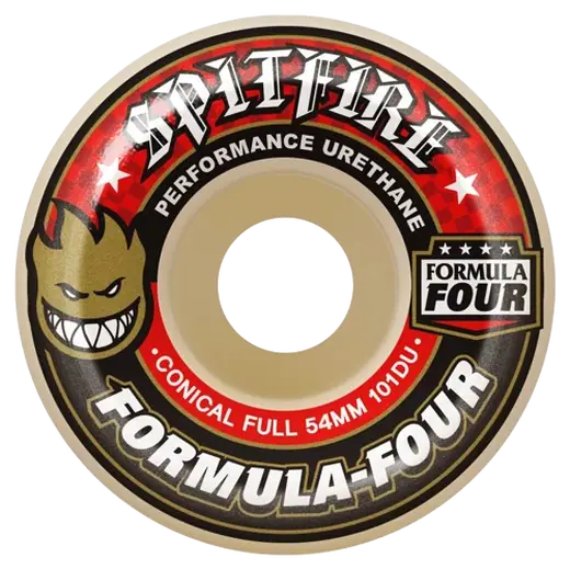 Custom Skateboard Wheels for Maximum Speed and Stability in Racing-Spitfire F4 Conical Full Wheel 101A 54mm