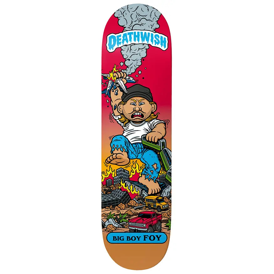 Custom Skateboard Deck for Riders with Large Feet-Deathwish Skateboards Foy Low Life Kids Deck 8.25