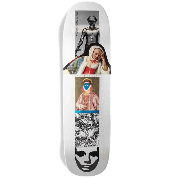 Custom Skateboard Deck for Aggressive Street Jumps-OPERA - SAM BECKETT DOVER WHITE 8.75" SKATEBOARD DECK