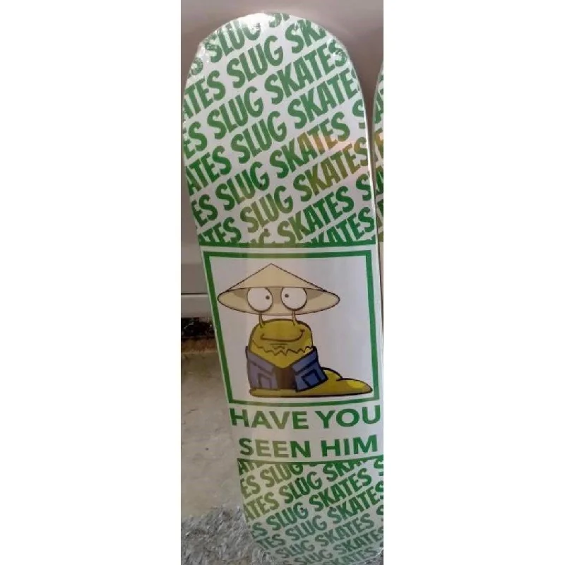 Custom Skateboard Deck with Low Profile Design for Easy Board Control-SLUG SKATES HAVE YOU SEEN HIM SKATEBOARD DECK 8.25 INCH WIDE