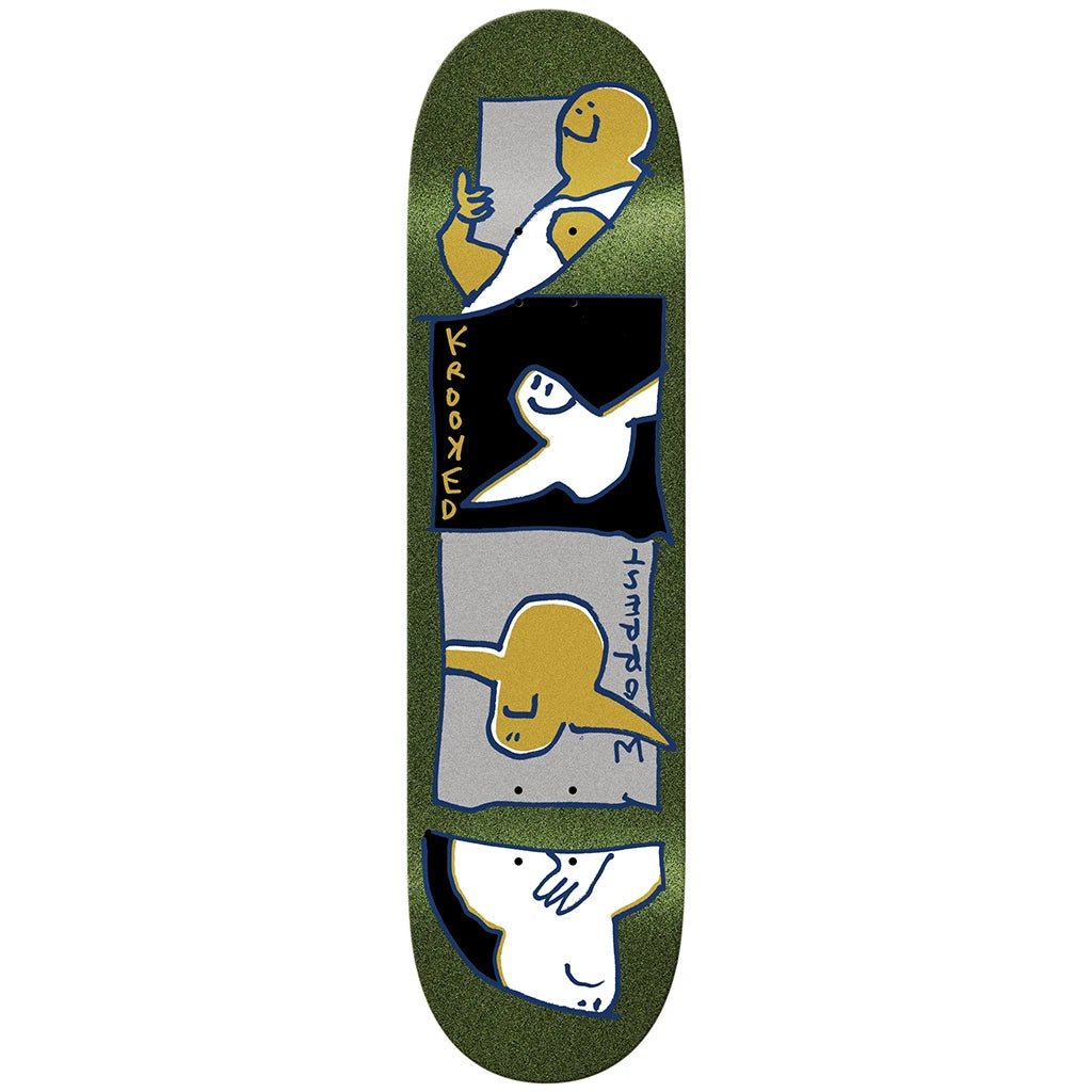 Custom Skateboard Deck for Aggressive Performance in All Conditions-Krooked Skateboards Worrest Goldburd Slick Deck 8.38