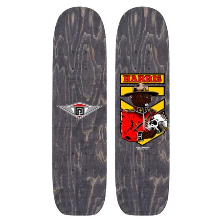 Custom Skateboard Deck with Grippy Surface for Stability-POWELL PERALTA KEVIN HARRIS SINGLE KICK 7 INCH WIDE BLACK