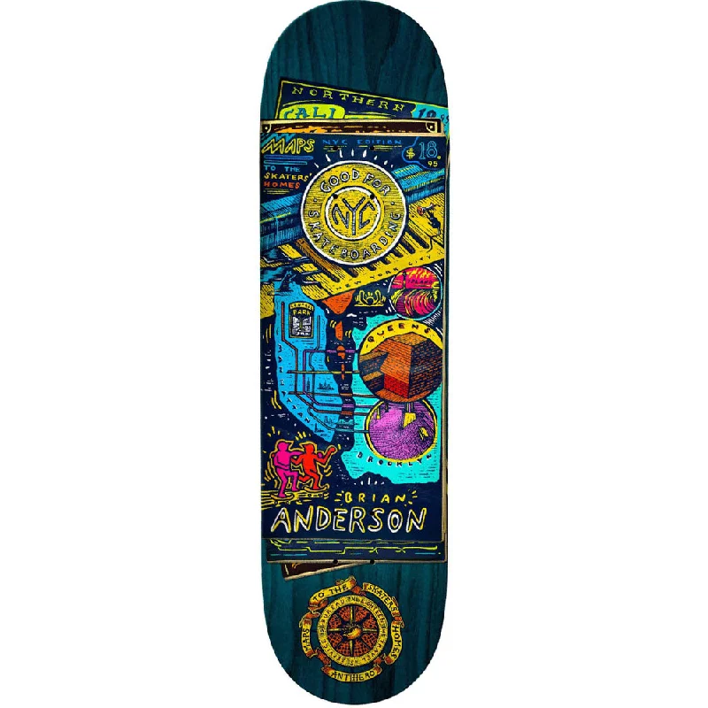 Custom Skateboard Deck for Street Skating-Antihero B.A. Maps To The Skater Homes 8.75 - Skateboard Deck