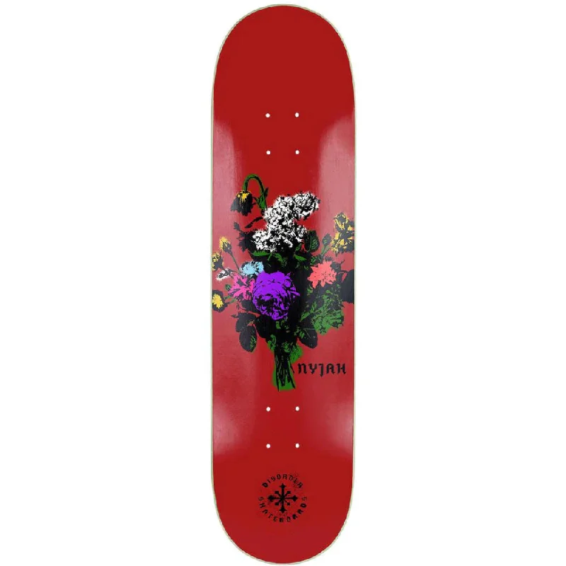 Custom Skateboard Deck with Reinforced Corners for Impact-Disorder Nyjah Flower Stencil 8.0 - Skateboard Deck