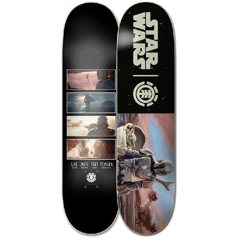 Custom Skateboard Deck with Professional Flex Design-Element X Star Wars The Mandalorian Hunter And Prey 8.0 - Skateboard Deck