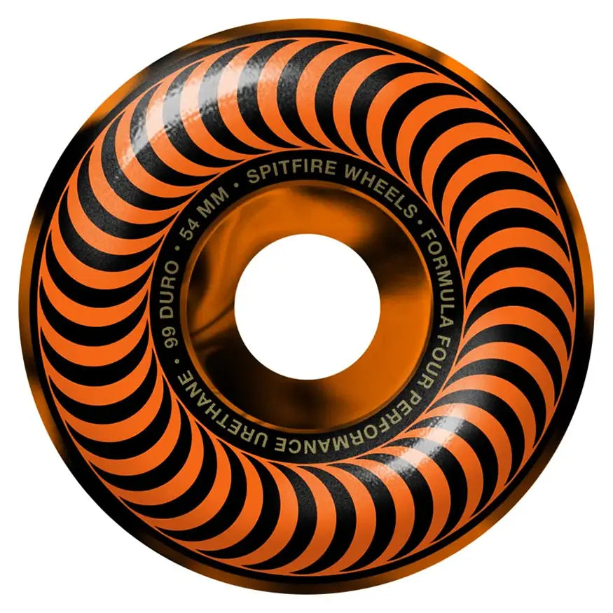 Custom Skateboard Wheels for Riders Seeking Increased Flexibility-Spitfire Formula Four 99a Swirl Classic Skateboard Wheels