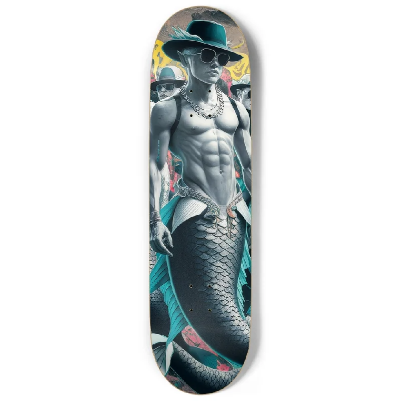 Custom Skateboard Deck for Competitive Skating Events-Dope Merman Skateboard