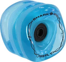 Custom Skateboard Wheels with Maximum Speed Performance-Sharky Firefly Wheels w/ Blue Lights