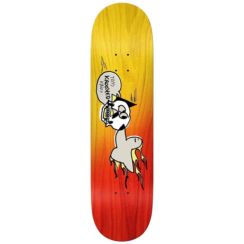 Custom Skateboard Deck with Ultra-Durable Wood Laminates-Krooked Skateboards Knox Burn Bird Deck 8.25