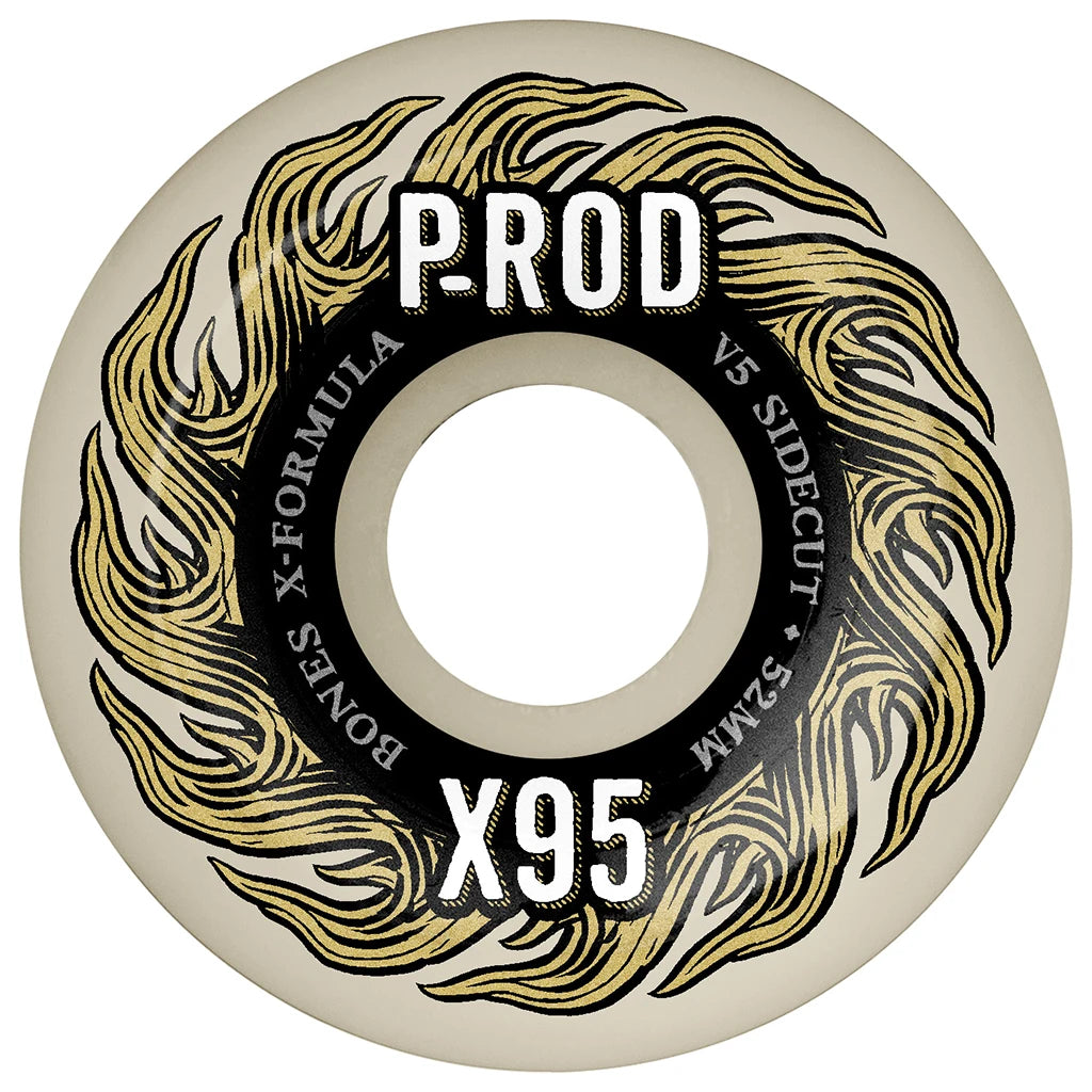 Custom Skateboard Wheels with Low Resistance for Speed-Bones Wheels P-Rod X-Formula Skateboard Wheels V5 Side Cut 95A