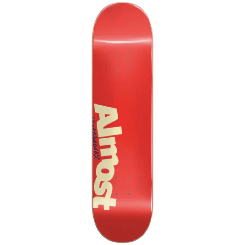 Custom Skateboard Deck with Optimal Shape for Tricks-Almost Most HYB Red 8.0 - Skateboard Deck