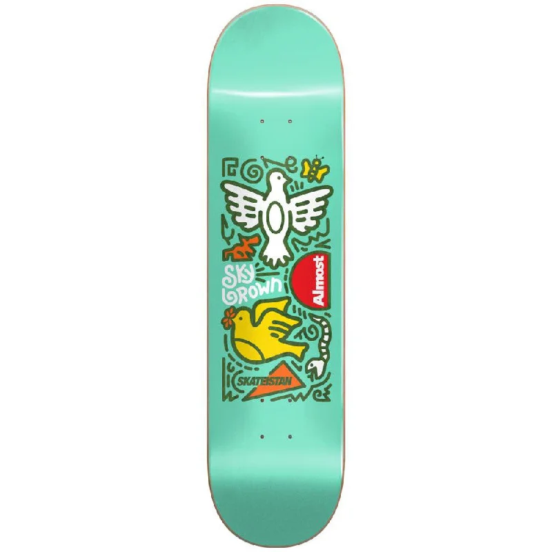 Custom Skateboard Deck with High-Speed Performance for Downhill-Almost Skateistan Sky Doodle R7 Mint 7.75 - Skateboard Deck