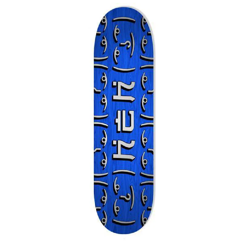 Custom Skateboard Deck for Smooth and Seamless Trick Execution-HEH OG Silver Logo Blue Top / Bottom - Skateboard Deck