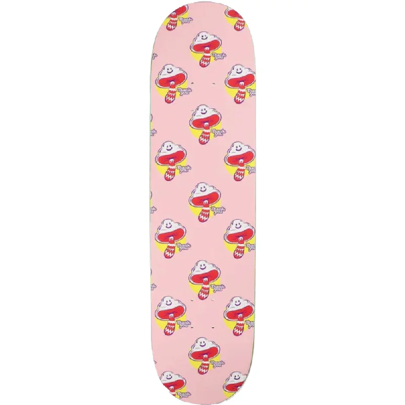 Custom Skateboard Deck for Advanced Street Performance-Thank You Ty Shroom Cloud Pink 8.25 - Skateboard Deck