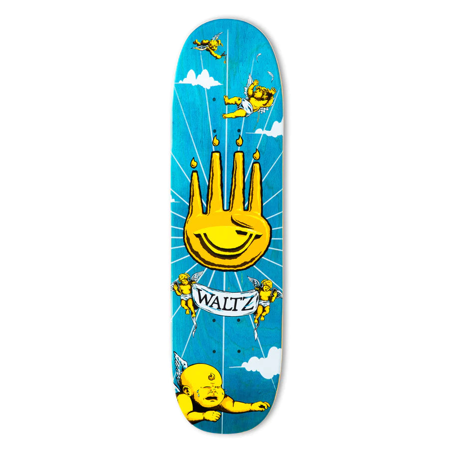 Custom Skateboard Deck for Increased Durability and Strength-WALTZ SKATEBOARDS Bixby II Freestyle Skateboard Deck - Golden Age 7.4