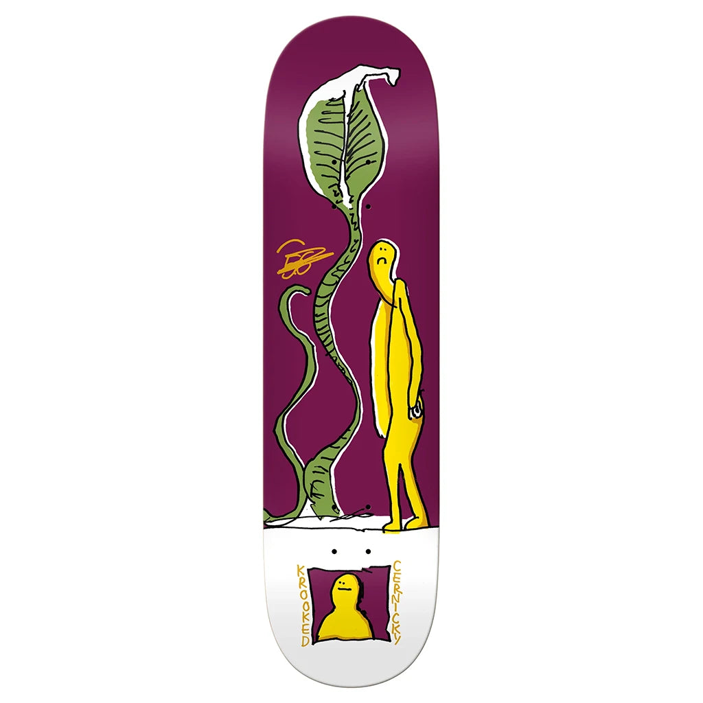 Custom Skateboard Deck with Customizable Shape-Krooked Skateboards Cernicky Tall Snake Deck 8.5