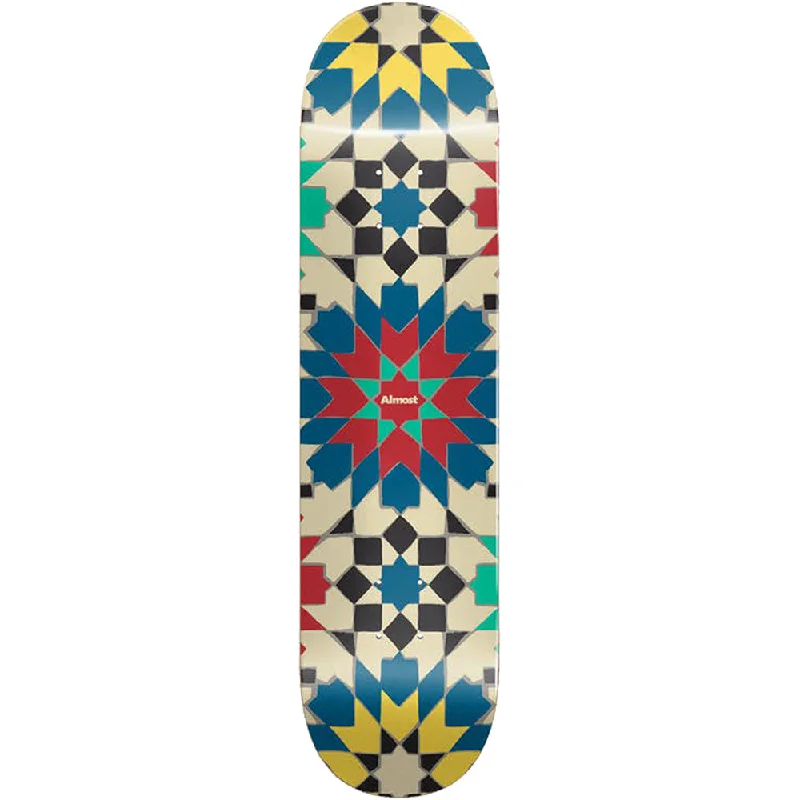 Custom Skateboard Deck with Advanced Grip Design-Almost Tile Pattern Resin Cream 8.0 - Skateboard Deck