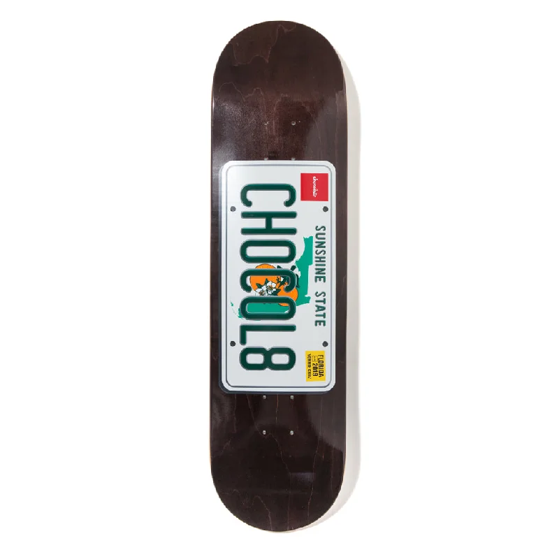 Custom Skateboard Deck with Multi-Layer Construction-Chocolate Cruz License Plate 8.0 - Skateboard Deck