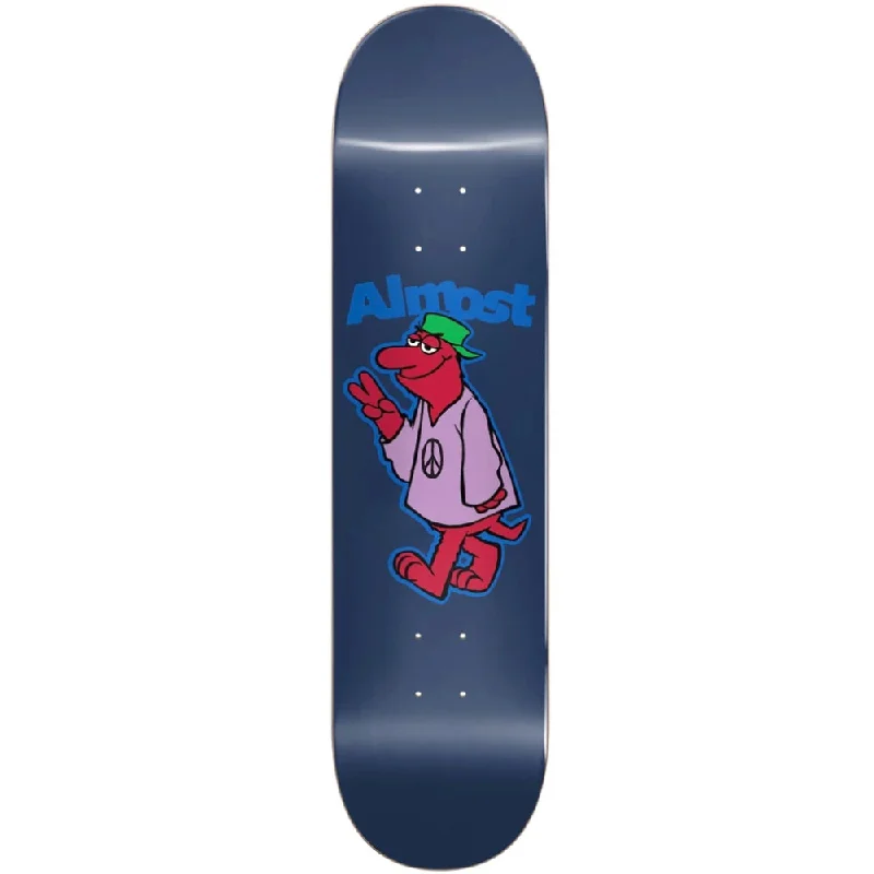 Custom Skateboard Deck for Improved Tail Whips-Almost Peace Out HYB Blue 8.375 - Skateboard Deck