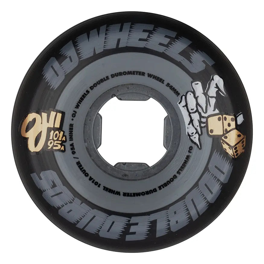 Custom Skateboard Wheels with Extra Grip-OJ Wheels Prototypes Double Duro Black Grey 101a/95a Skateboard Wheels