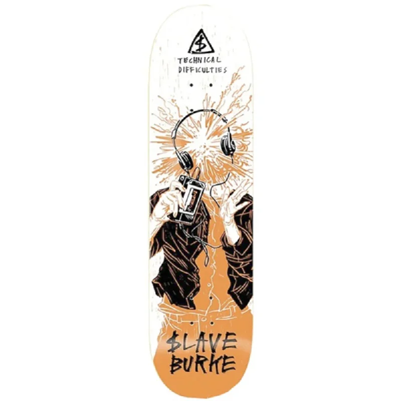 Custom Skateboard Deck for Easy Slide and Flip Tricks-Slave Technical Difficulties Burke 8.5 - Skateboard Deck