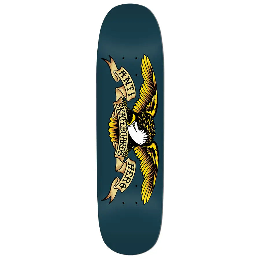 Custom Skateboard Deck for Smooth and Fast Slides-Anti Hero Skateboards Classic Eagle Blue Meanie Deck 8.75