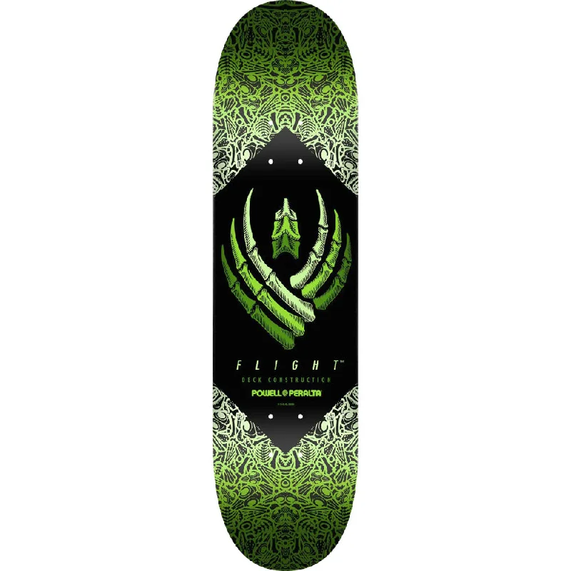 Custom Skateboard Deck with Smooth Edges for Comfortable Grabs-Powell Peralta Bones Flight Green 8.0 - Skateboard Deck