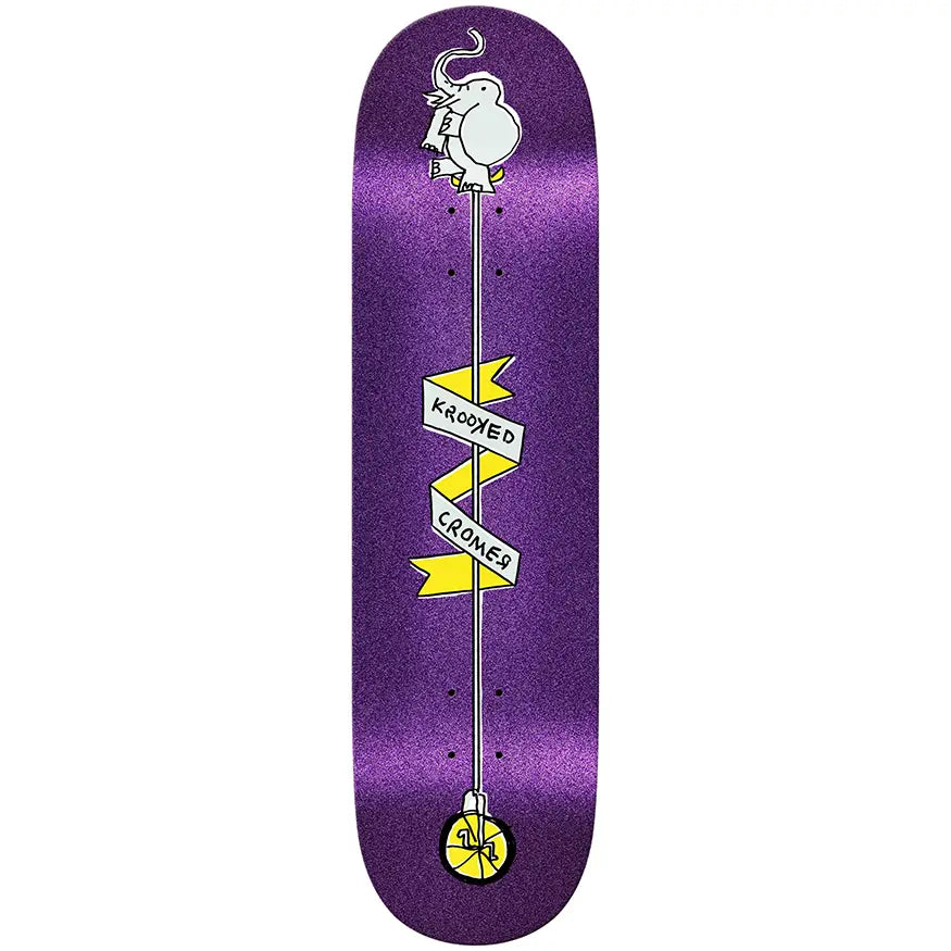 Custom Skateboard Deck with Customizable Width-Krooked Skateboards Cromer Unicycle Deck 8.38