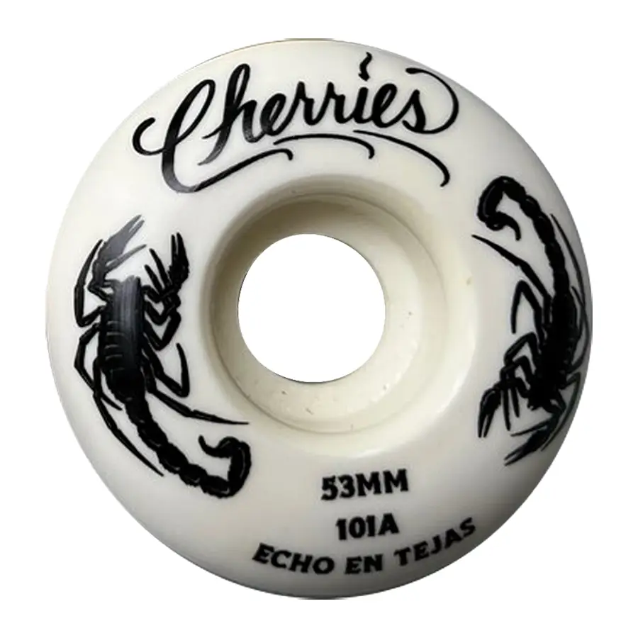 Custom Skateboard Wheels for Professional-Skating Ramps and Parks-Cherries Wheels Scorpion 53mm 101a Skateboard Wheels