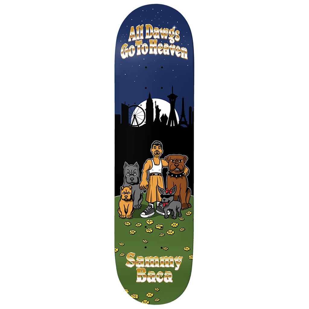 Custom Skateboard Deck with Strong Pop for Kickflips-Baker Skateboards Baca All Dawgs Go To Heaven Deck 8.5