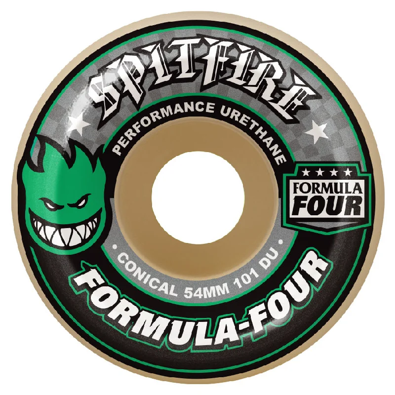 Custom Skateboard Wheels for Beginners-Spitfire Formula Four 101a Conical Skateboard Wheels