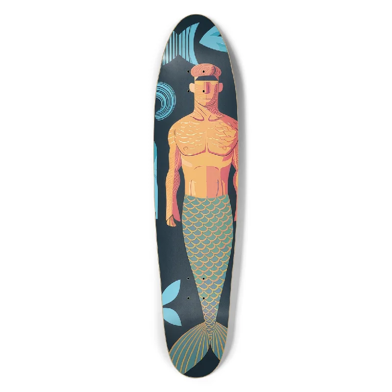 Custom Skateboard Deck with Durable Tail for Trick Support-Marine Mer Longboard